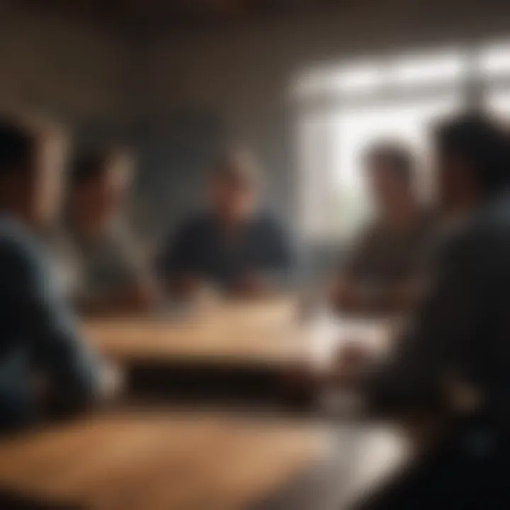 Group discussion in a professional setting