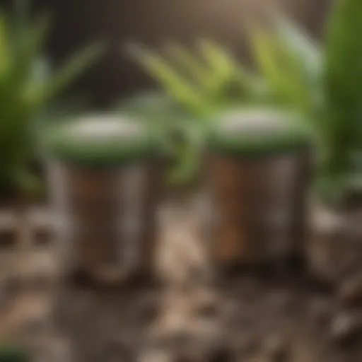 Close-up of Grodan macro plugs showcasing their texture and structure