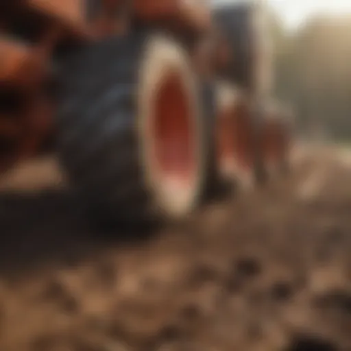 Ground roller machine demonstrating soil compaction