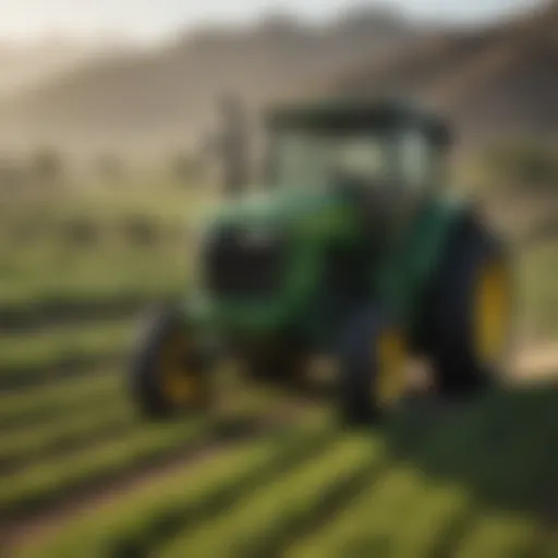 A John Deere tractor in a lush Mexican field