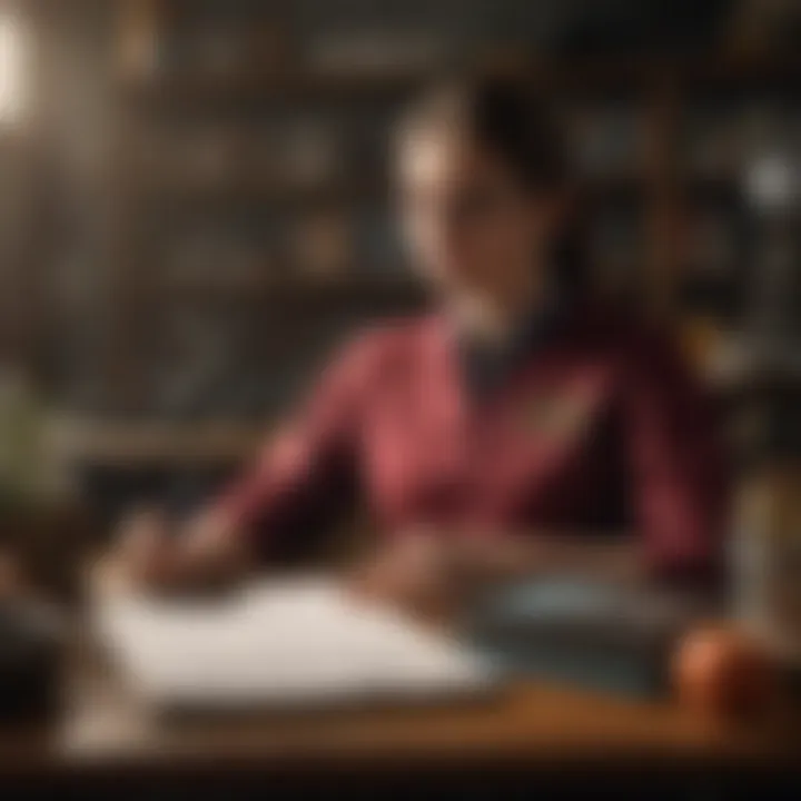 An academic setting with books and research materials related to lab work