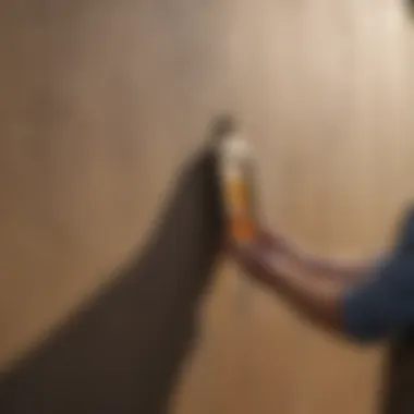 Applying Linseed Oil Paint on Exterior Wall Application of linseed oil paint on an exterior wall