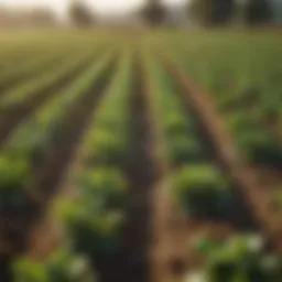 A lush agricultural field showcasing diverse crops