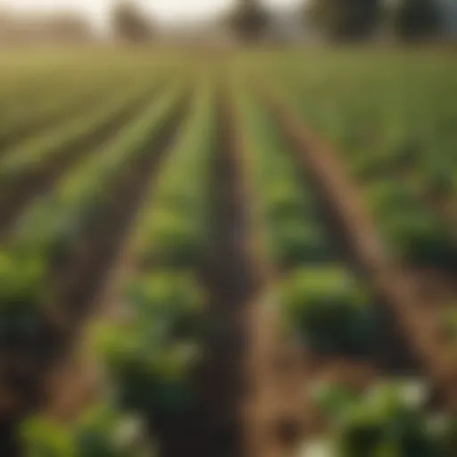 A lush agricultural field showcasing diverse crops