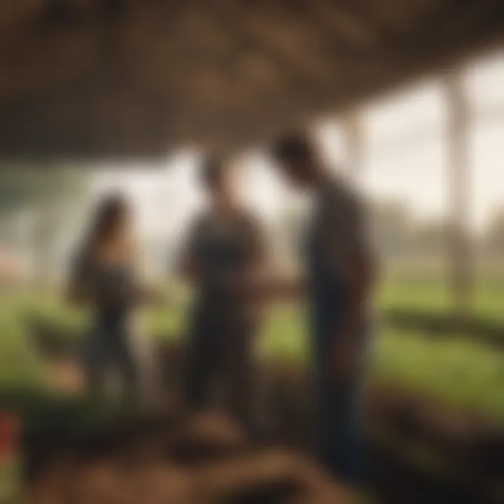 Interns collaborating on a sustainable farming project