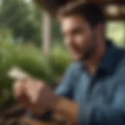 Person engaging in financial discussions