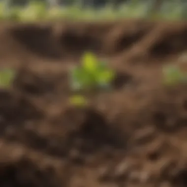 Nutrient-Rich Soil for Sustainable Growth Close-up of rich soil enriched with organic supplements