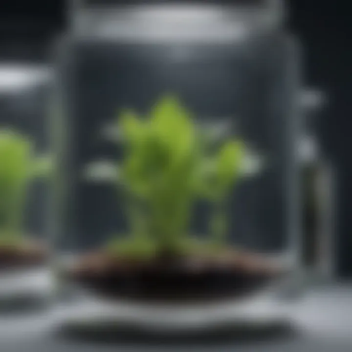 Visual representation of tissue culture techniques in plant biotechnology