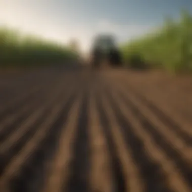 Visual representation of crop yield improvement through precision planting.