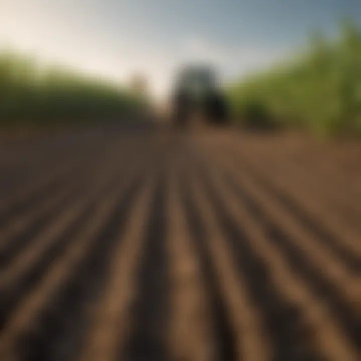 Visual representation of crop yield improvement through precision planting.