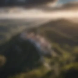 A panoramic view of Sintra National Park showcasing its lush landscapes
