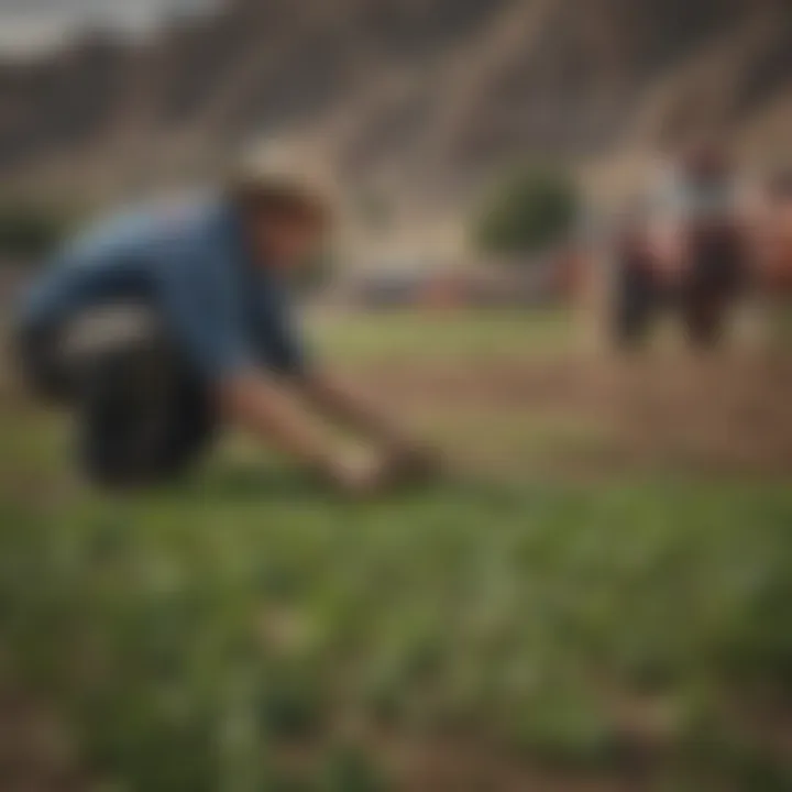 Local community members engaged in farming activities in Reno