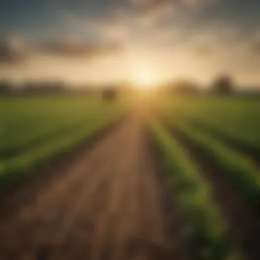 A picturesque field of soybeans, emphasizing sustainable farming practices in action.