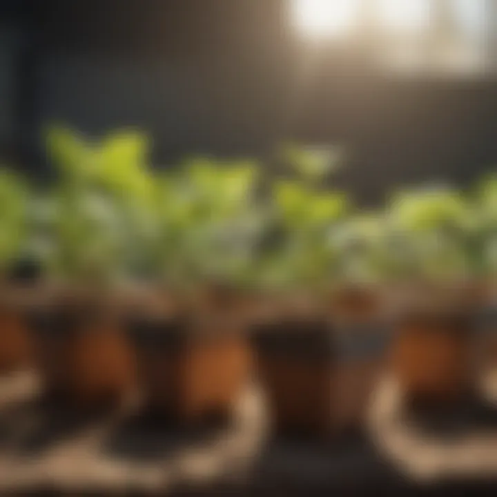 Infographic illustrating the benefits of square seedling pots