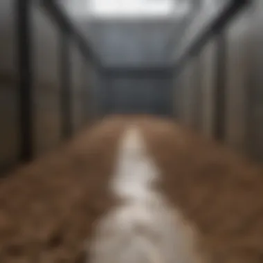A close-up of the durable materials used in steel bunker construction