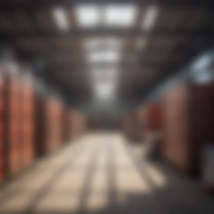 Diverse Temporary Storage Options Various temporary storage building options displayed in a market setting.