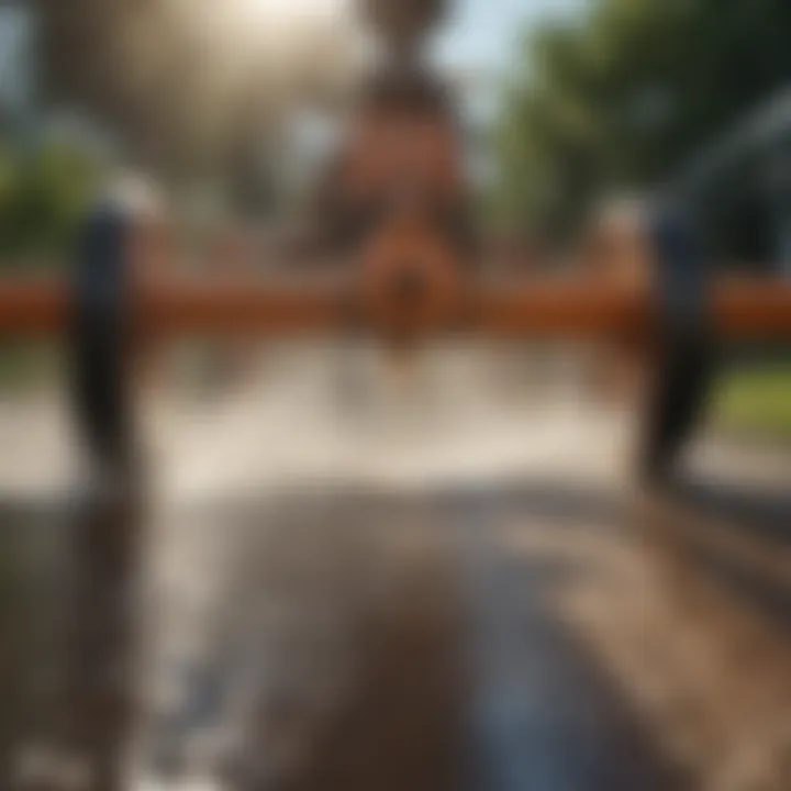 Close-up of the technology behind the big sprinkler sled