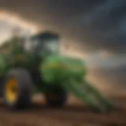 Detailed view of the JD planter showcasing its innovative features