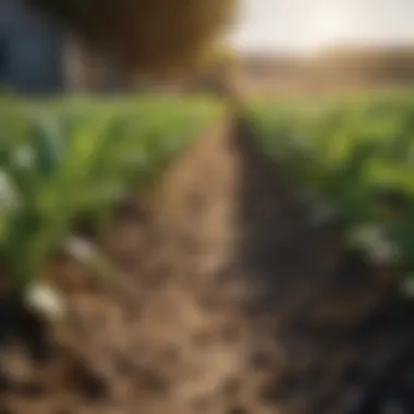 Close-up of crops thriving with the help of grant funding.
