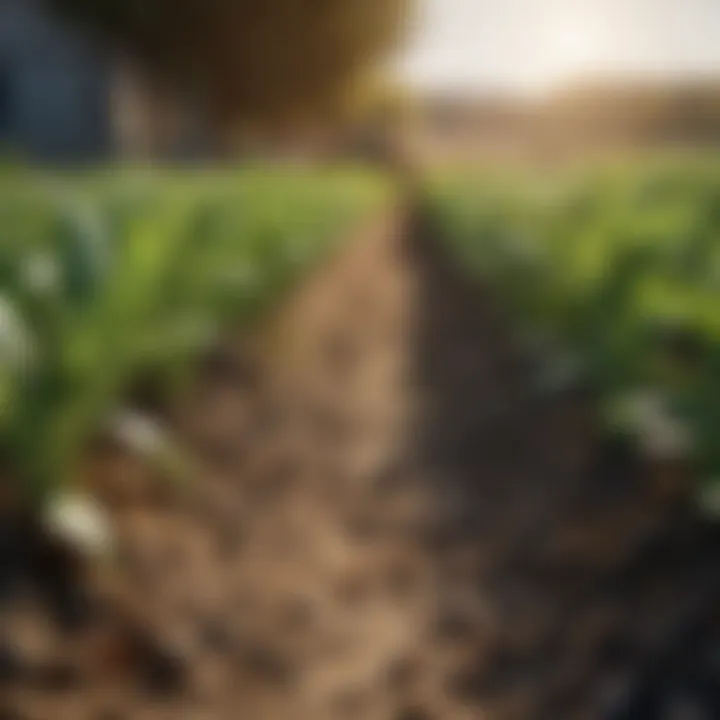 Close-up of crops thriving with the help of grant funding.