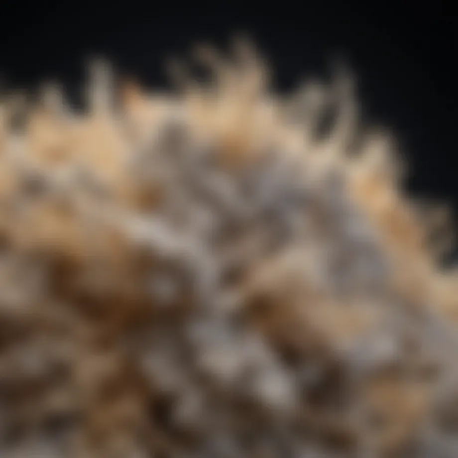 Detailed view of diatomaceous earth under a microscope