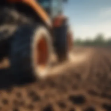 A comparative analysis of soil before and after using a rollatiller.