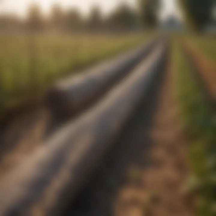 Field installation of mesh net rolls for sustainable farming