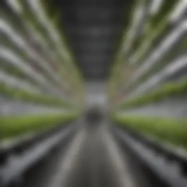 Vertical Farming Enhanced by Polywall Technology White polywall panels utilized in vertical farming setup
