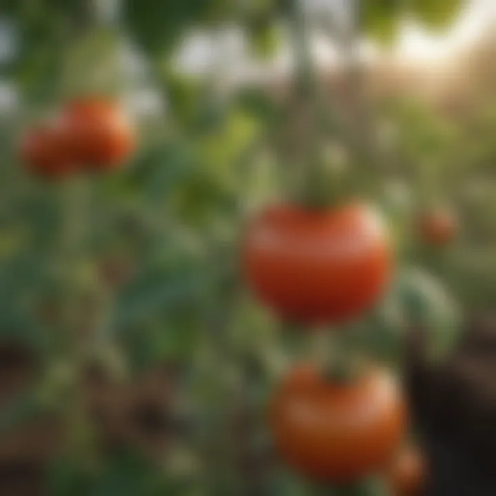 Close-up of a successful tomato graft union