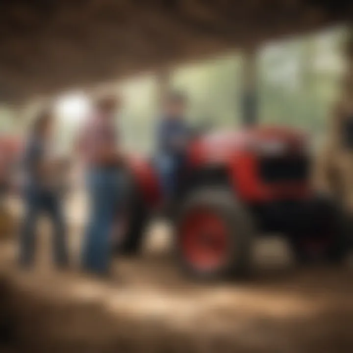 Local farmers engaging in a community event hosted by the store.