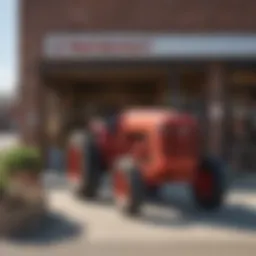 A glimpse of Tractor Supply's exterior showcasing its vibrant storefront.