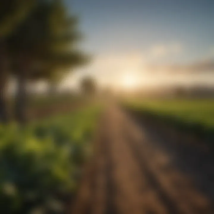 Vibrant agricultural landscape showcasing diverse crops