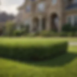 Lush Zeon Zoysia sod in residential lawn