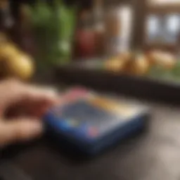 Visual representation of credit card transaction flow