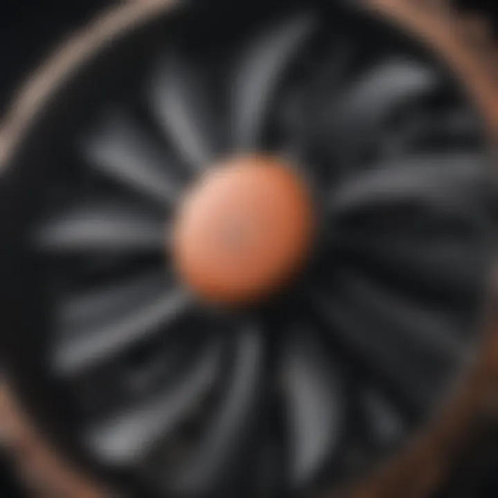 Close-up of fan blades enhancing airflow