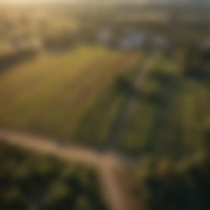 Aerial view of farmland sold at a Farmers National Company auction