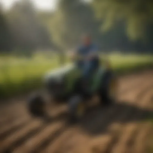 Fayette mower in action showing sustainable farming techniques