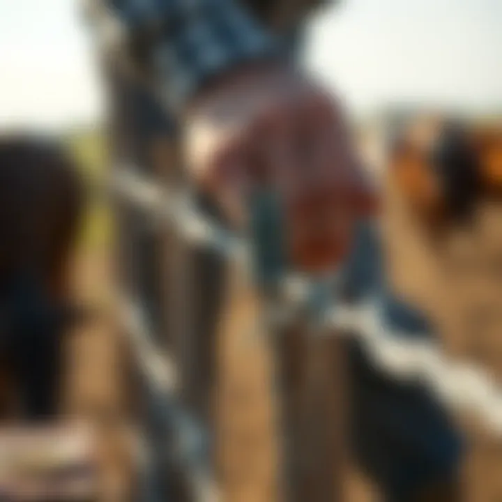 Maintenance of fencing using barbed wire staples
