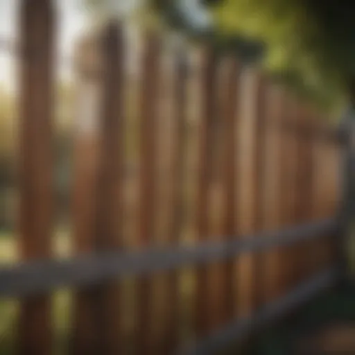 A beautifully maintained wooden fence showcasing the effects of a wood protector