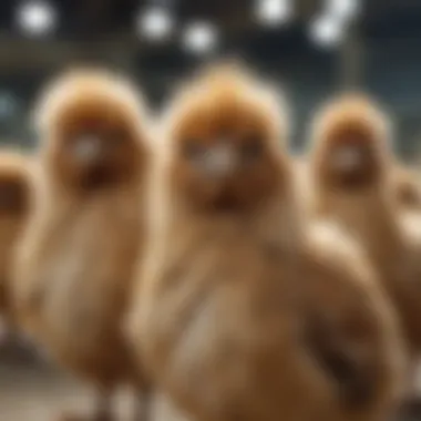 Display of Silkie chickens at a local poultry show