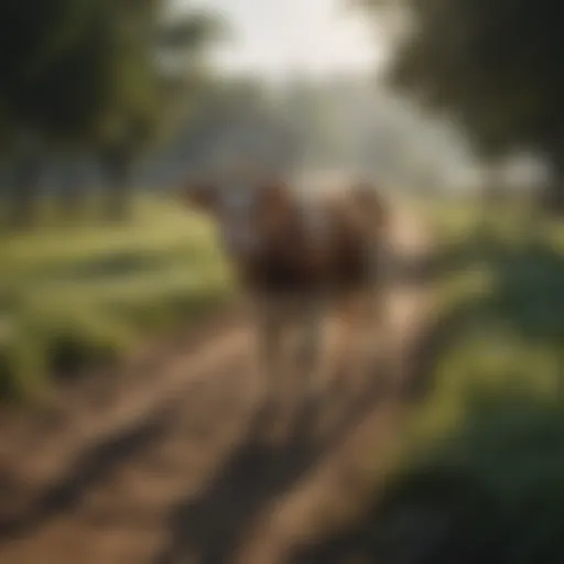 A stunning landscape showcasing a farm with cow panels in use.