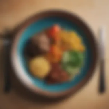 Nutritional Diversity on Plates Healthy meal options showcasing nutritional variety