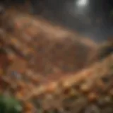A visual representation of food waste piling up in a landfill
