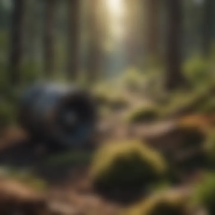 An illustration of carbon cycle in forestry