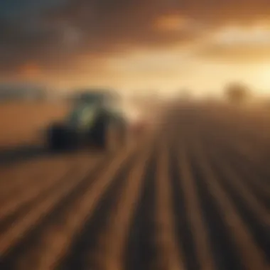 Innovative Practices in Agriculture Futuristic agricultural landscape with advanced technology