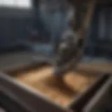 Detailed view of an unloading auger mechanism