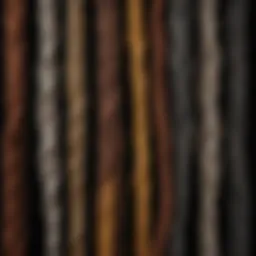 Variety of head ropes displayed in a natural setting