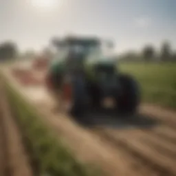 High concentrate Roundup application in a field