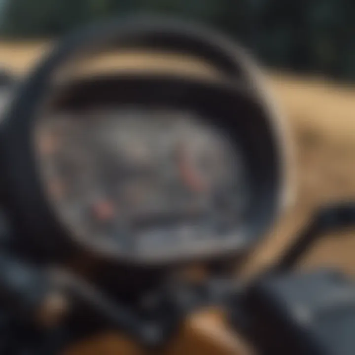 A close-up view of Honda ATV's advanced technology dashboard