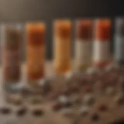 Various horse dewormer products lined up for comparison